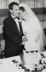 Roger and I cutting our wedding cake on 6 September 1966